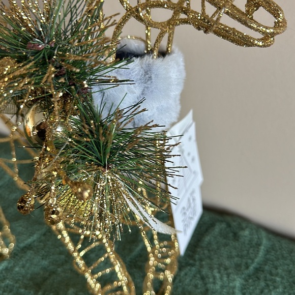 Beautiful 34th & Pine Gold Glitter Reindeer Shimmer NEW - Picture 11 of 11